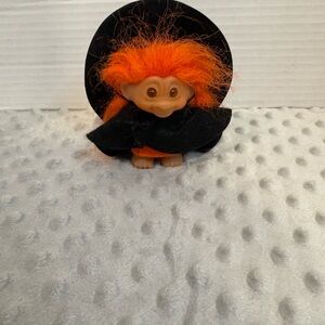 Orange and Black Troll Doll